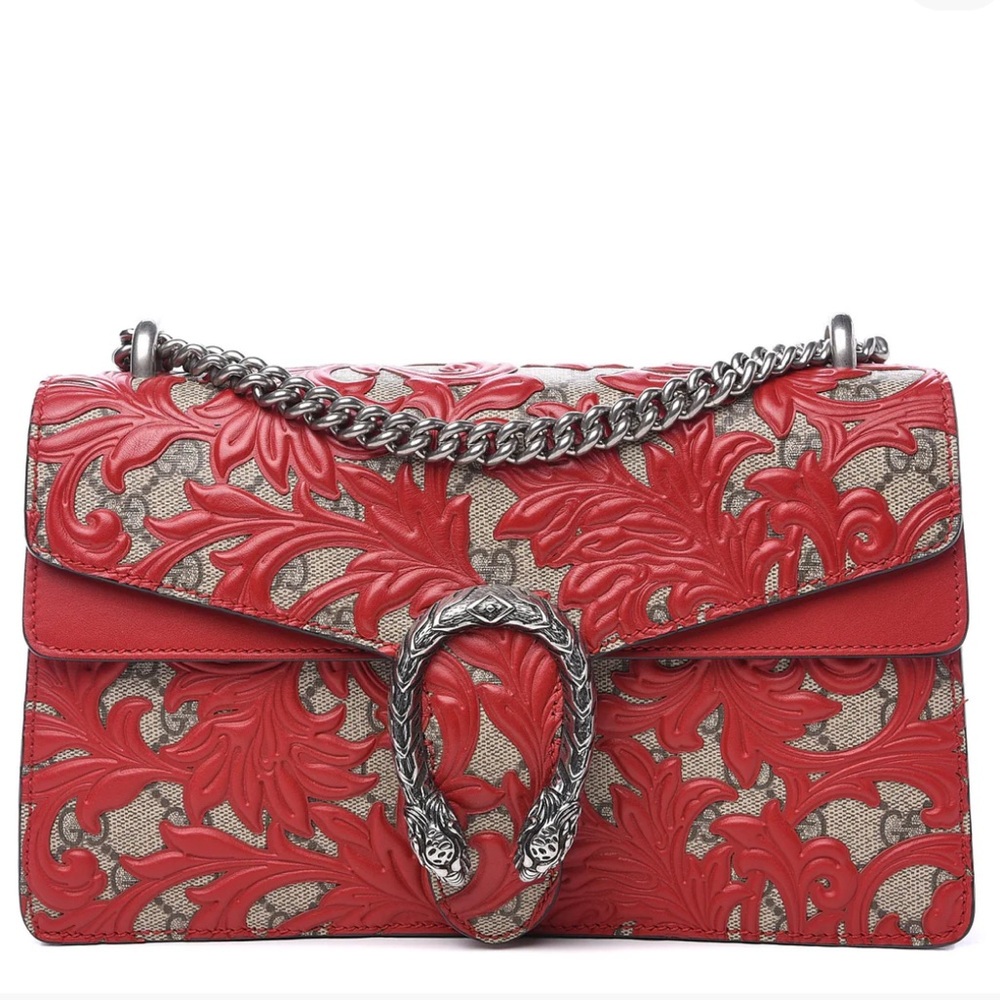 Gucci Supreme Canvas & Red
Arabesque Small Dionysus Shoulder Bag